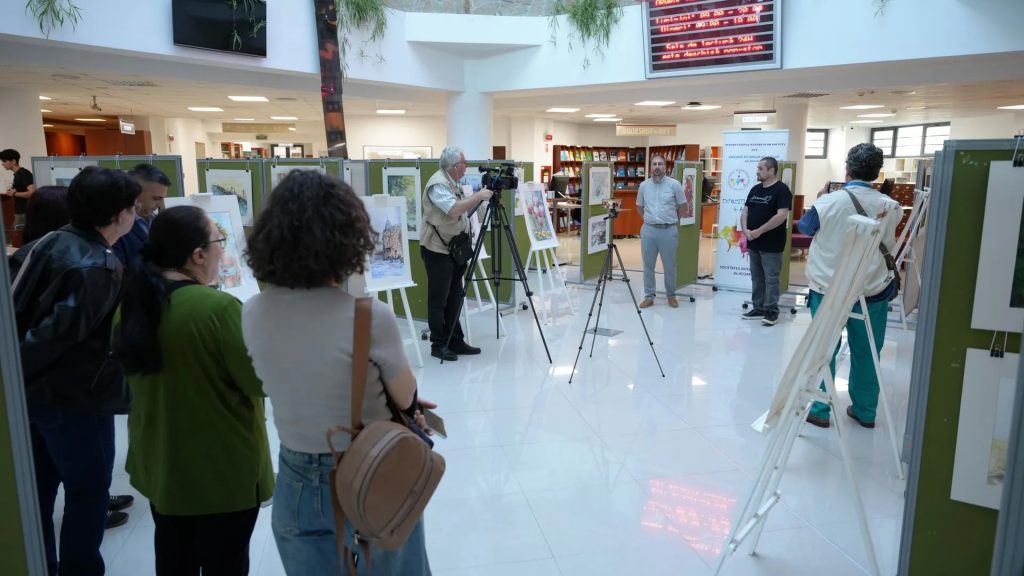 Expoziția „România în acuarelă” s-a deschis la Biblioteca UPT