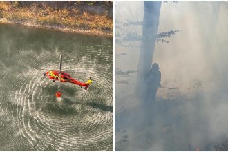 Incendiu de proporții în Domogled: Elicoptere Black Hawk și peste 120 de pompieri în teren