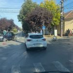 Impact în lanț cu trei mașini în Timișoara: Un bărbat a ajuns la spital după un impact în lanț