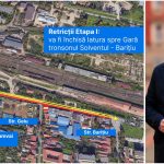 Restricții de trafic pe Strada Gării din Timișoara pentru noua linie de tramvai