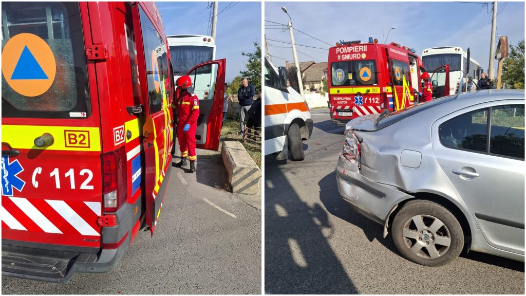 Accident cu 11 persoane în localitatea Peștișu Mare, Hunedoara