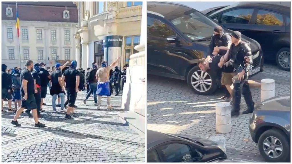 Confruntare între suporterii Poli Timișoara și Steaua în centrul Sibiului