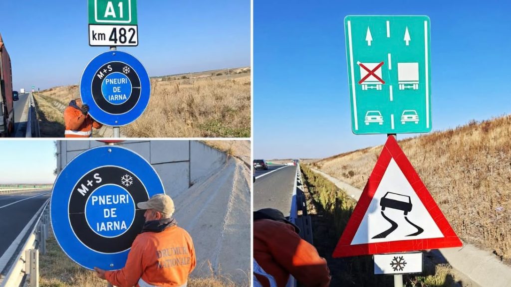 Pregătiri pe autostrada A1: Noi indicatoare rutiere pentru sezonul rece