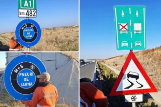 Pregătiri pe autostrada A1: Noi indicatoare rutiere pentru sezonul rece