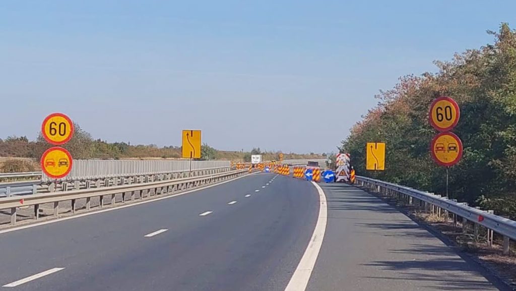 Restricții de trafic pe autostrada A1 în Timiș: Ambele sensuri, pe o singură cale
