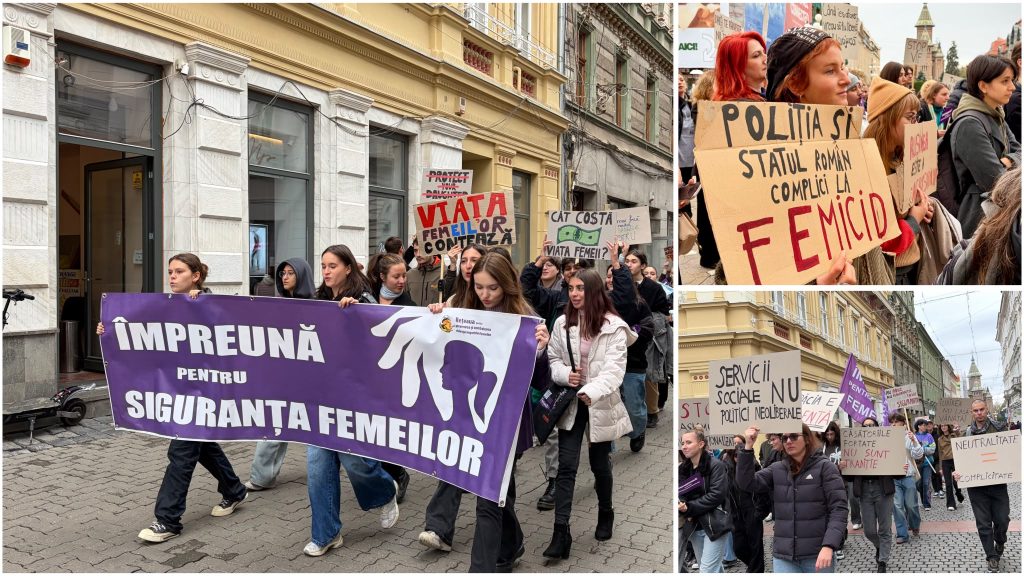 Peste 100 de oameni au participat la marșul împotriva violenței asupra femeilor, organizat în centrul Timișoarei