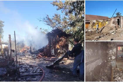 Doi vârstnici din Timiș au rămas fără casă după un incendiu