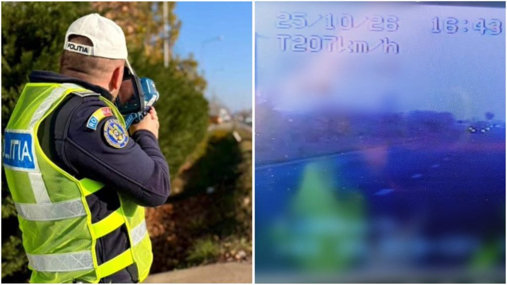 Șofer prins cu 207 km/h pe un drum din Timiș