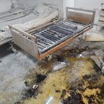 Incendiu la Spitalul Județean Reșița. O pacientă, cu arsuri