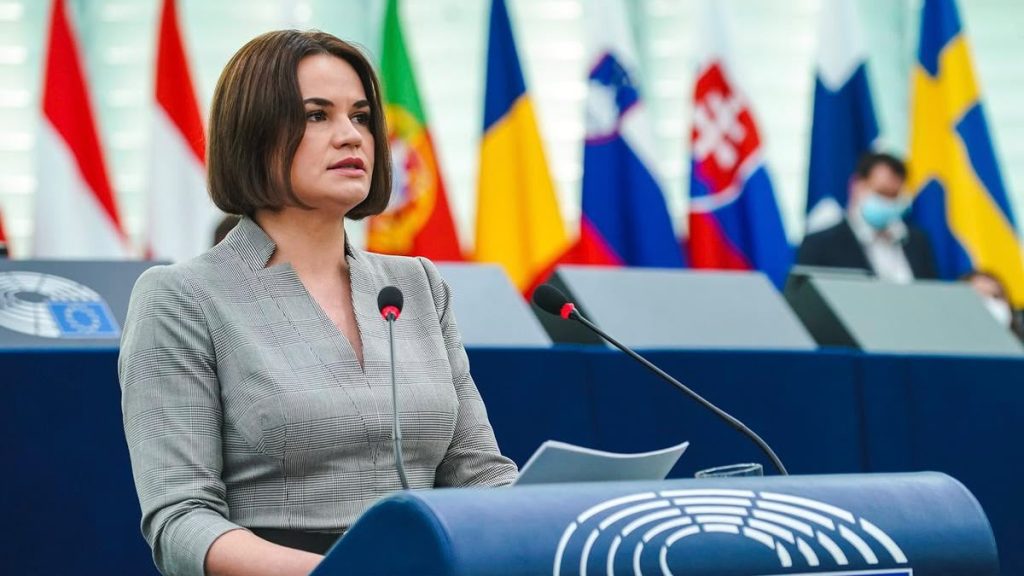 Sviatlana Tsikhanouskaya primește premiul Timișoara pentru Valori Europene