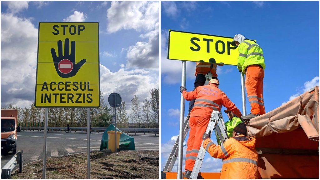 Indicatoare noi pe A1 și A11 pentru prevenirea circulației pe contrasens