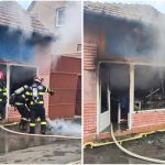 Incendiu la un magazin din Arad, cu pericol de explozie