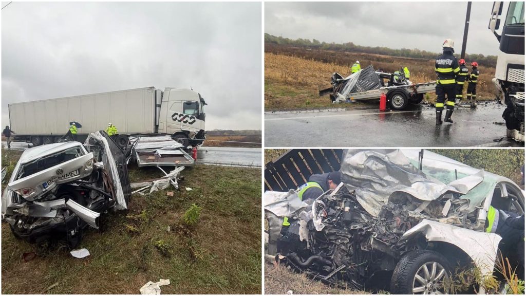 Accident mortal pe DN6, în apropiere de Jupa, unde un tânăr de 28 de ani și-a pierdut viața după ce mașina sa s-a izbit frontal de un TIR